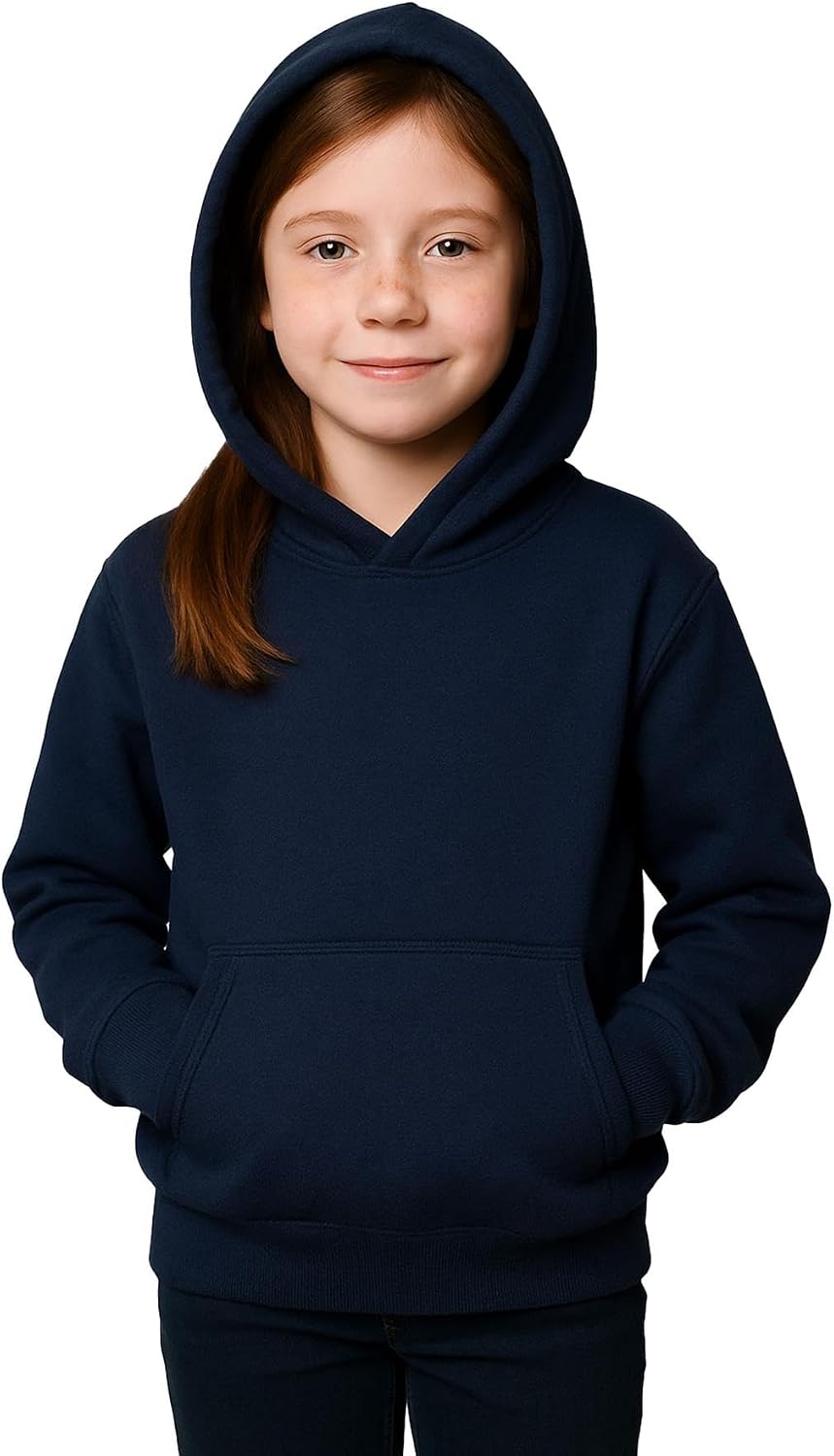A2Z 4 Kids Girls Boys Plain Sweatshirt Tie Dye Pullover Shirt Fleece Hooded Jumper PE School Warm Coats Long Sleeve Top New Casual Fashion for Childrens Unisex Age 2-13 Years