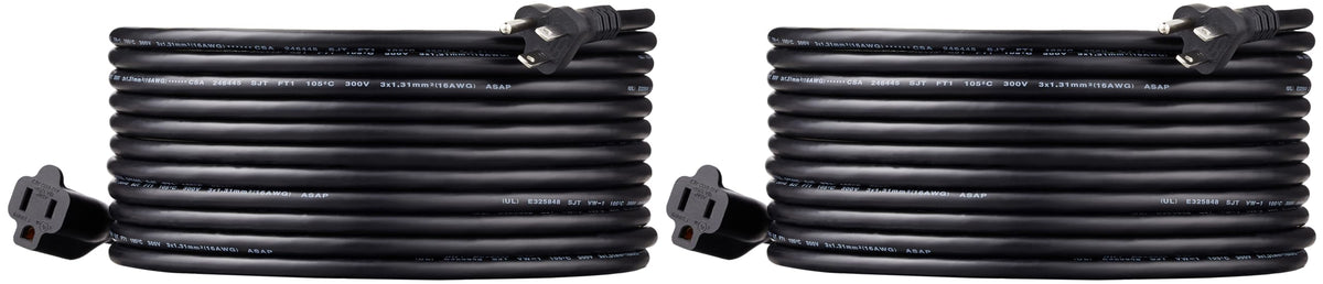 Amazon Basics Extension Cord, 3 Prong Outlet Extender, Indoor Power Cord, 13 Amps, 125V, 6 Ft, Black