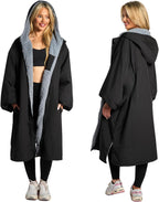 OHS Adults Drying Robe, Gifts for Women Outdoor Water-Resistant Changing Robe Womens Jacket Comfy Sherpa Privacy Robes for Women Men, Stay Dry Swimming Camping Drying Robes - S/M, L/XL