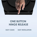 AQUALONA® Premium Thermoplastic Toilet Seat Soft Close Hardwearing Seat with Two Button Hinge Release D Shaped Easy to Clean Simple Installation Top and Bottom Fittings (Blue - D Shape)