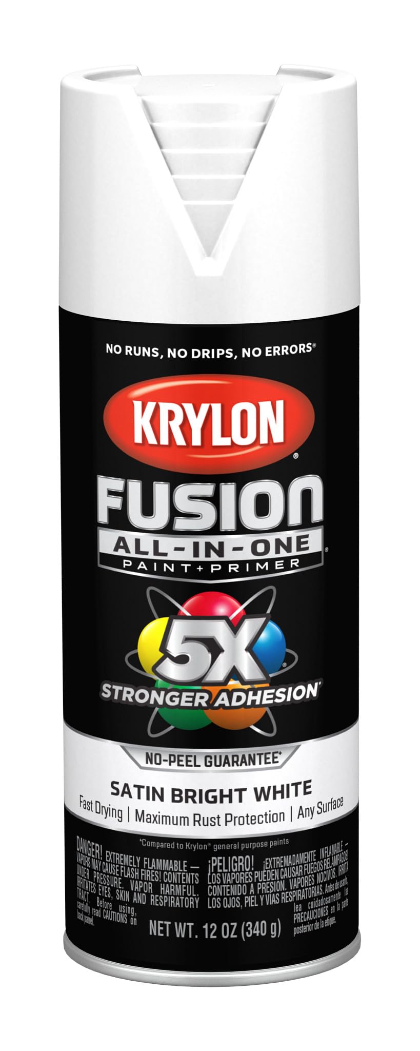 Krylon Fusion All-In-One, Metallic, Black Stainless Steel, 12 oz