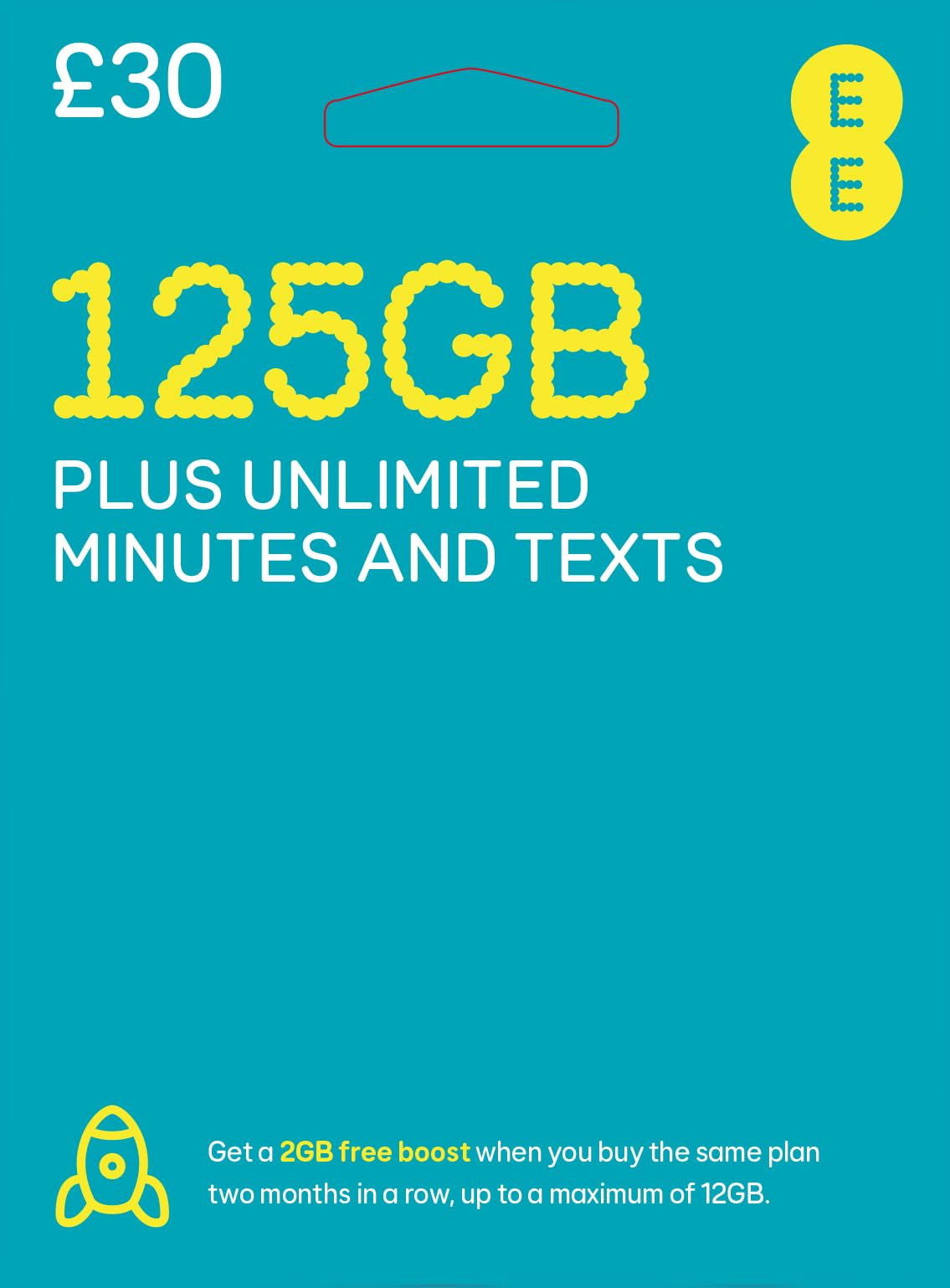 EE PAYG £10 Data Sim Includes £10 pre-paid credit, 20GB Data, 500 Minutes and Unlimited Texts (EE £10-20GB)