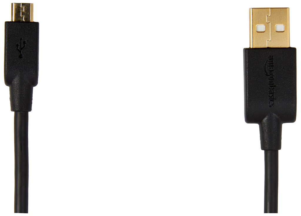 Amazon Basics 5-Pack Micro USB Cable, USB 2.0, 3 m, Black