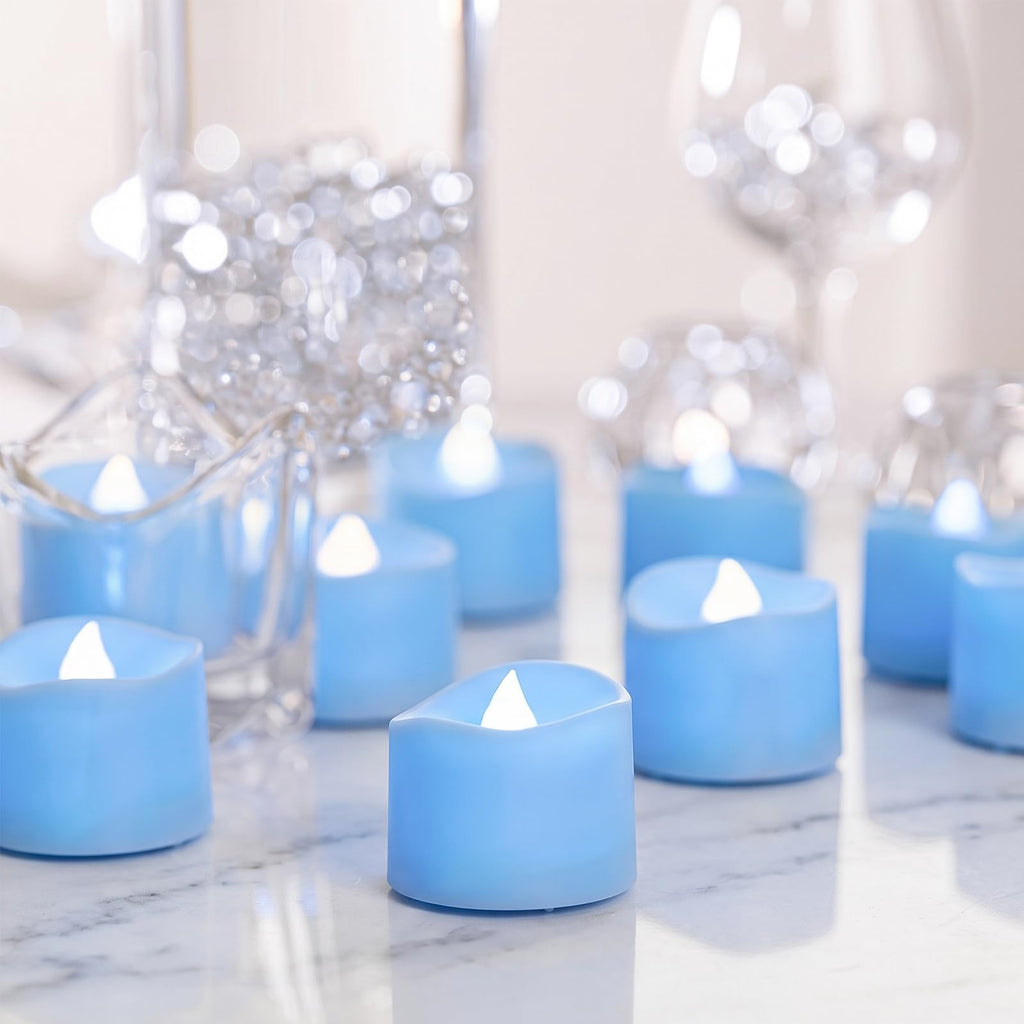 Homemory 24-Pack Flameless Tea Lights Candles Battery Operated, 200+ Hours