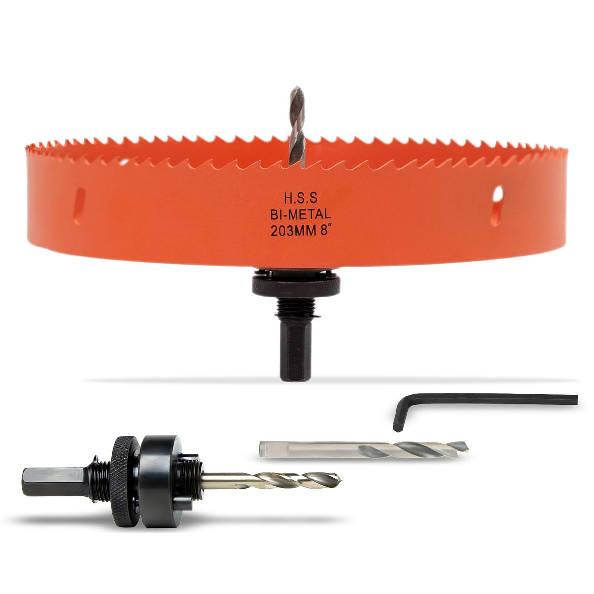 7-1/8 inch Hole Saw for Wood, Metal, Plastic & Drywall, with Arbor