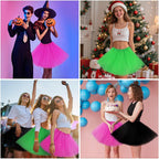 Tutu Skirts for Women, Elastic 3 Layered Tulle Tutus Skirt for Adult Dance Ballet Skirts for Dress-up Parties Dancing