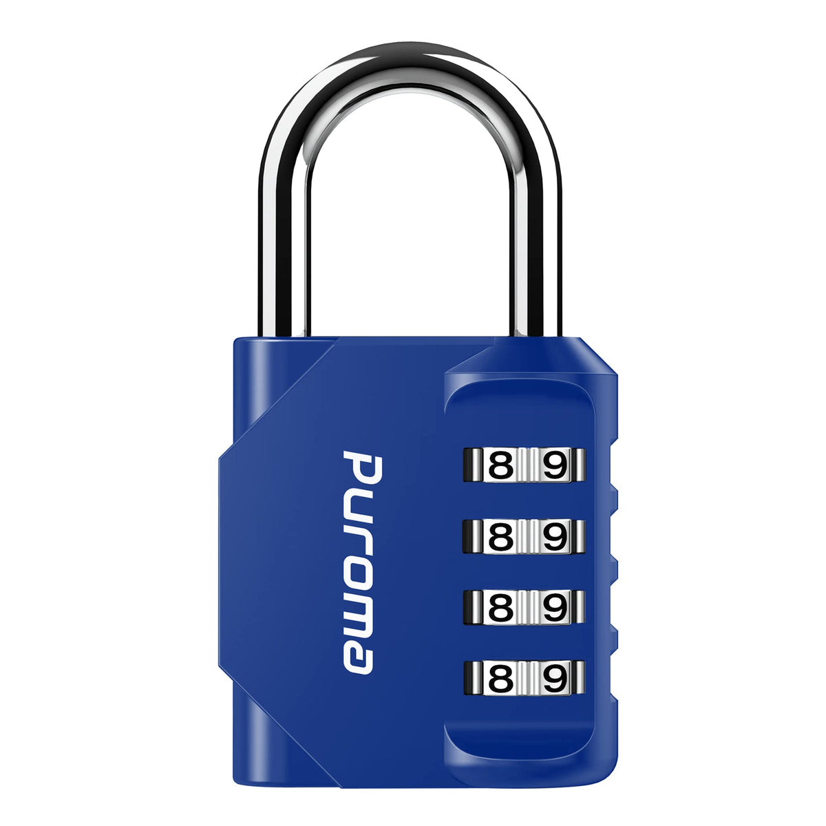 Puroma 2 Combination Lock Locker 4 Digits Combo Padlock Gym Silver & Black