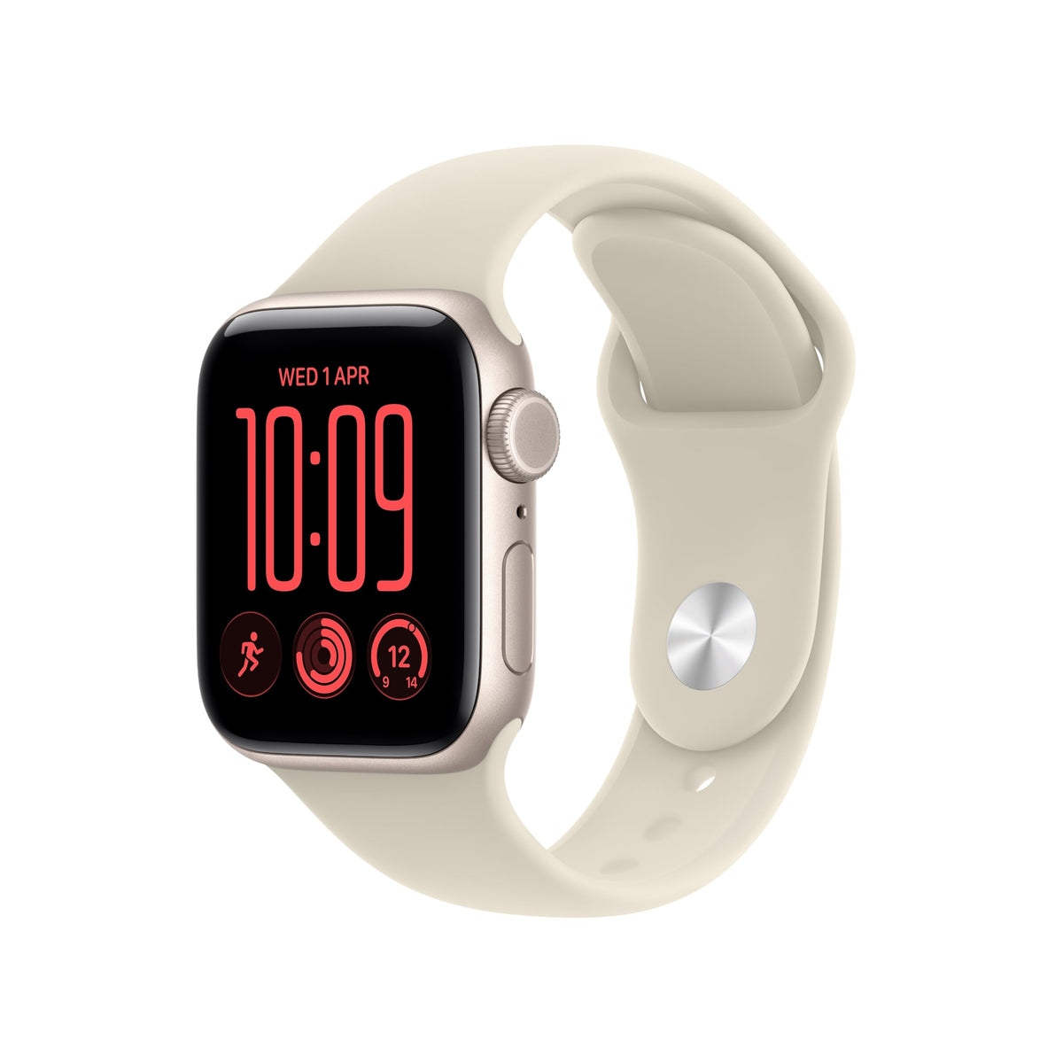 Apple Watch SE 3 GPS 40mm Smartwatch with Starlight Aluminium Case with Starlight Sport Band S/M. Fitness and Sleep Trackers, Heart Rate Monitor, Always-On Display, Water Resistant