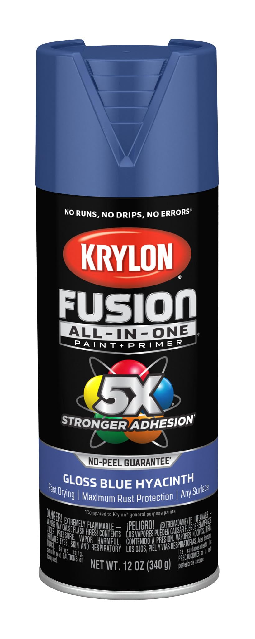 Krylon Fusion All-In-One, Metallic, Black Stainless Steel, 12 oz
