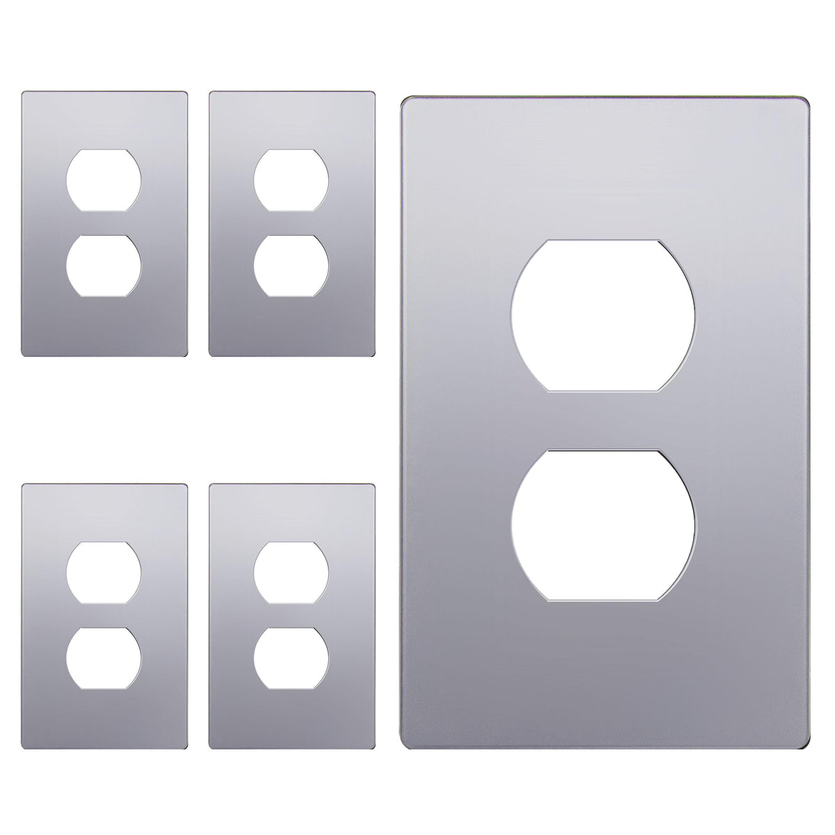 ENERLITES 10 Pack Outlet Covers Wall Plate for Duplex Receptacle, White