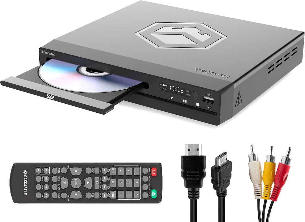 Oakcastle DVD100 DVD Player for TV, Multi Region, HDMI, 1080p Upscaling