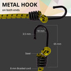 ANSIO Bungee Cords with Hooks, UV-Resistant Bungee Straps, 12 Pack Assorted