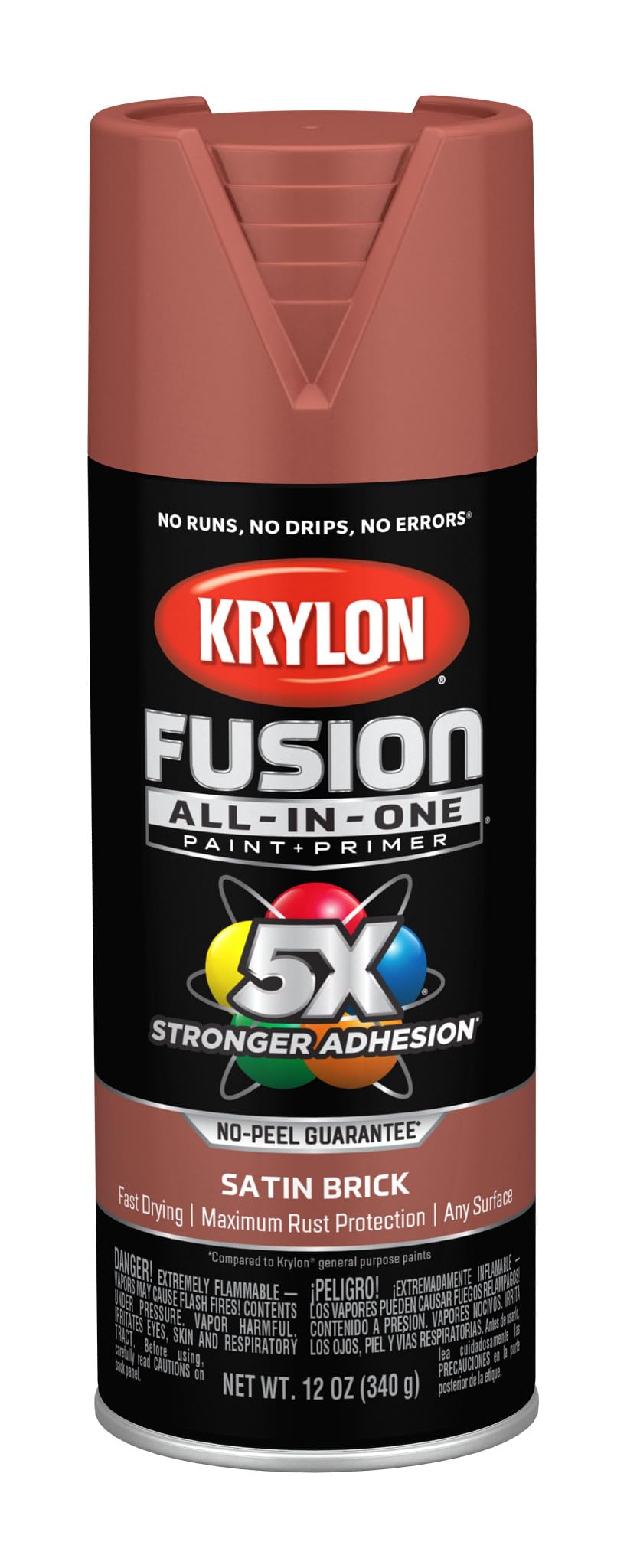 Krylon Fusion All-In-One, Metallic, Black Stainless Steel, 12 oz