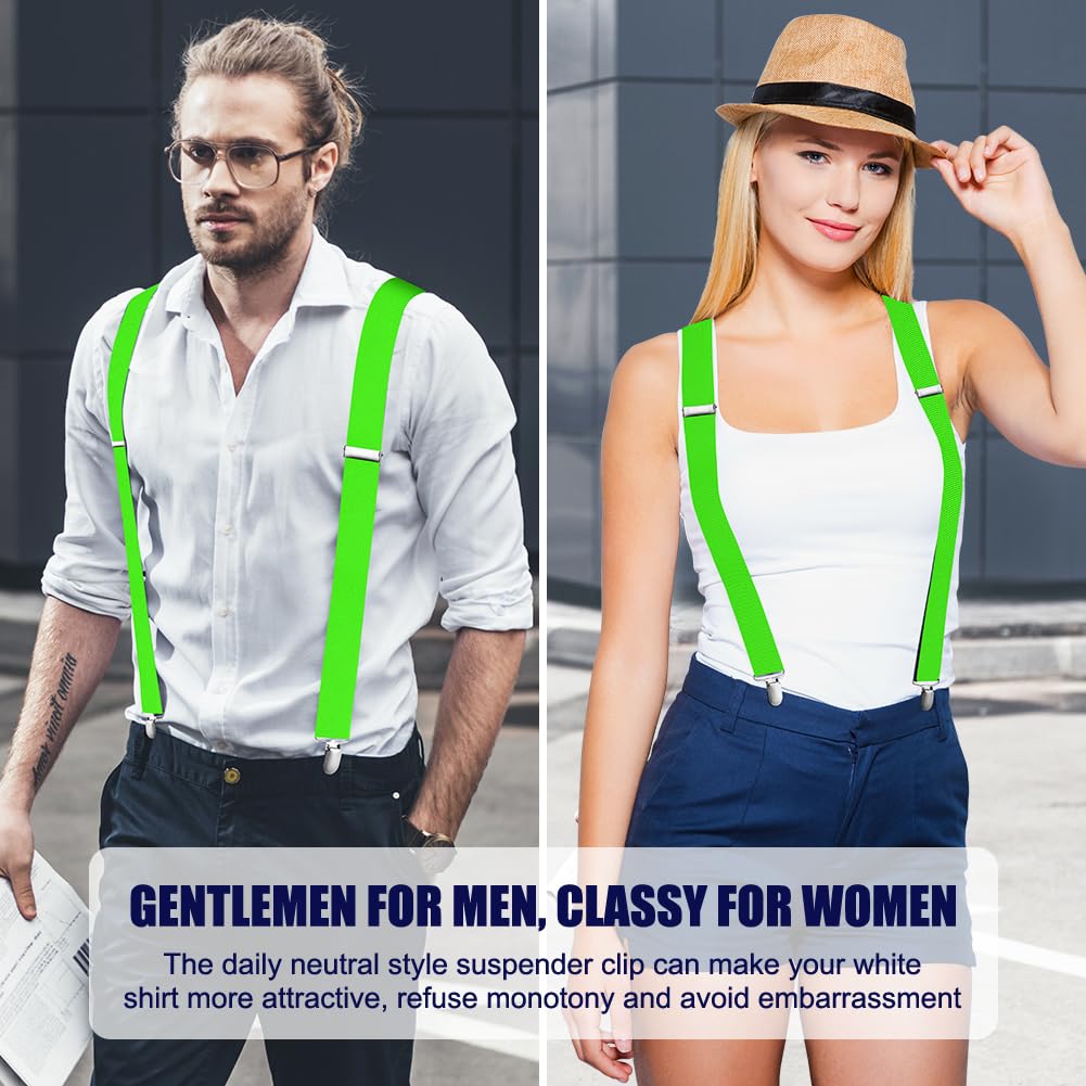 Aomig Mens Braces, Mens Suspenders with Strong Metal Clips, 3.5cm Wide Heavy Duty Suspenders for Men Women Business Wedding Casual