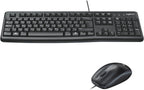 Logitech MK120 Wired Keyboard and Mouse Combo for Windows, Optical Wired Mouse, Full-Size Keyboard, USB Plug-and-Play, Compatible with PC, Laptop, QWERTY UK English Layout - Black