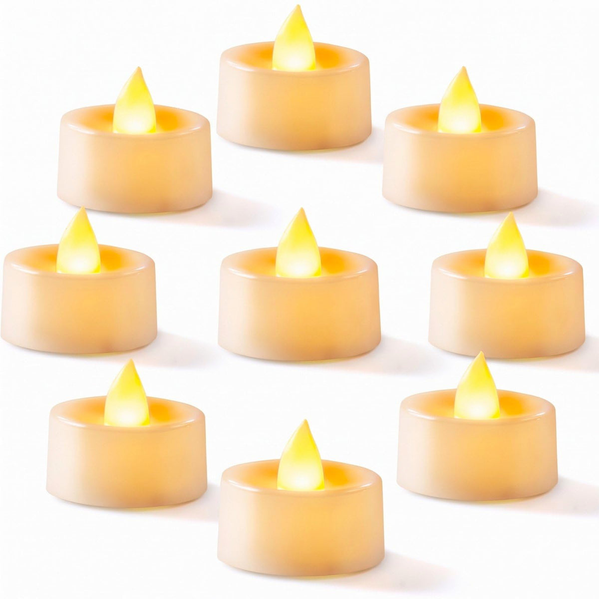 Homemory 50-Pack Black Flameless Battery Tealight Candles, 200+ Hours