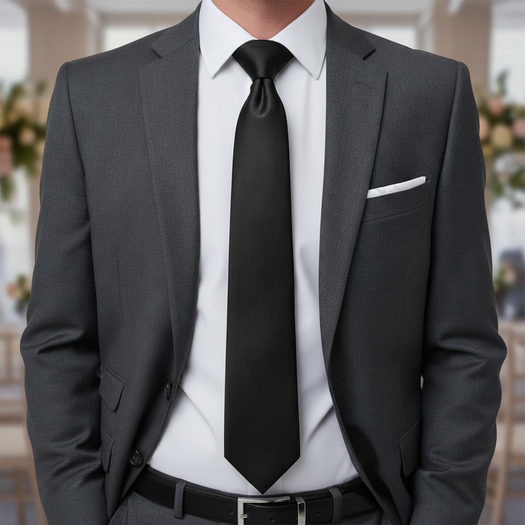 yenlk Men's Classic Necktie, Formal Tie for Weddings, Business and Prom