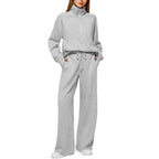 Lounge Wear Sets For Women Uk Women'S Fashion Tracksuit Full Set Comfort Long Sleeve Activewear Fall Outfits Gym Set 2 Piece Ladies Sweatshirts Sweatpants Zip Coat Tops Trousers Sets Clothing