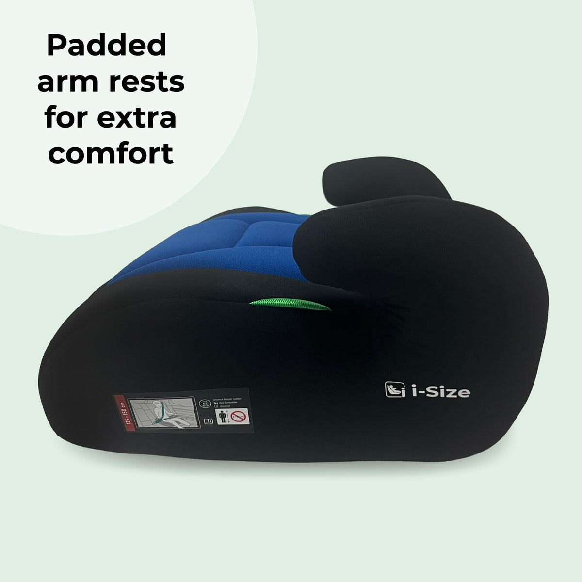 My Babiie MBCSB10 Booster Car Seat - Lightweight at 1kg, Approx. 6-12 Years (125-150cm, 22-36kg), R129, i-Size Backless Child Car Seat, Group 3, Compact, Portable, Ideal for Travel - Black