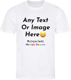 Varsany Personalised T Shirts Mens Womens Kids UK - Customised T Shirt with Any Text and Photo, Long-Lasting Printing - Design Your Own Custom T Shirt