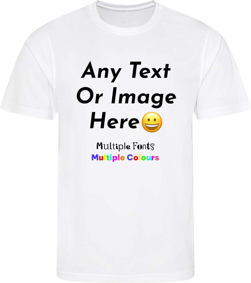 Varsany Personalised T Shirts Mens Womens Kids UK - Customised T Shirt with Any Text and Photo, Long-Lasting Printing - Design Your Own Custom T Shirt