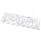 Rii RK907 USB Wired Keyboard Full Size Office Keyboard Compatible with Mac PC Tablet Windows Android Microsoft UK Layout
