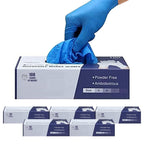Surgicals Powder Free Nitrile Gloves, Food Grade, Hand Disposable Gloves - 100 Count - Blue (100, Large)