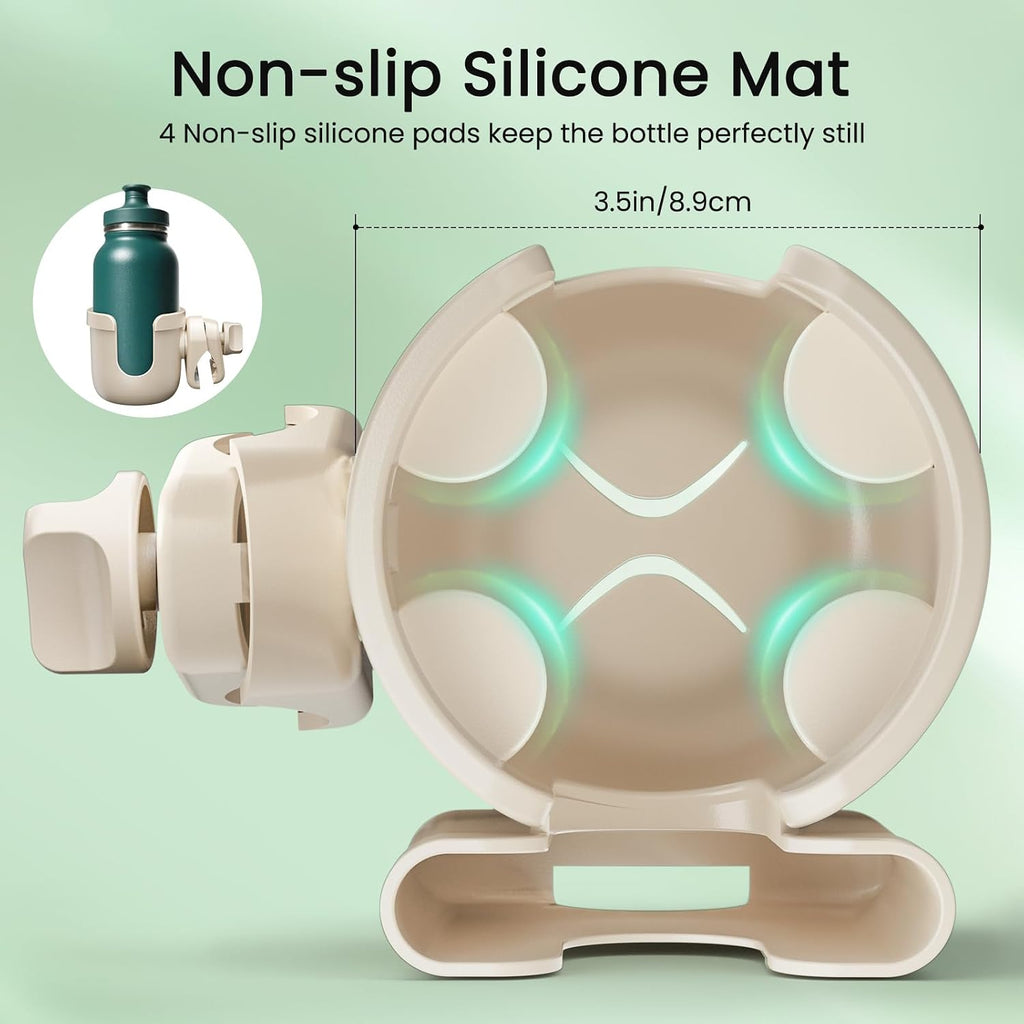 Wheelchair Cup Holder: Universal Cup Holder with Phone Holder for Pram Bike