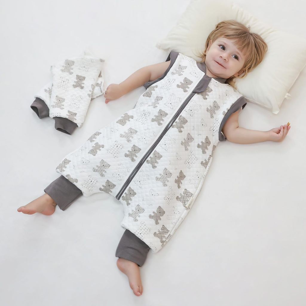Baby Sleeping Bag with Feet, 2.0 Tog, Removable Sleeves 6-18 months