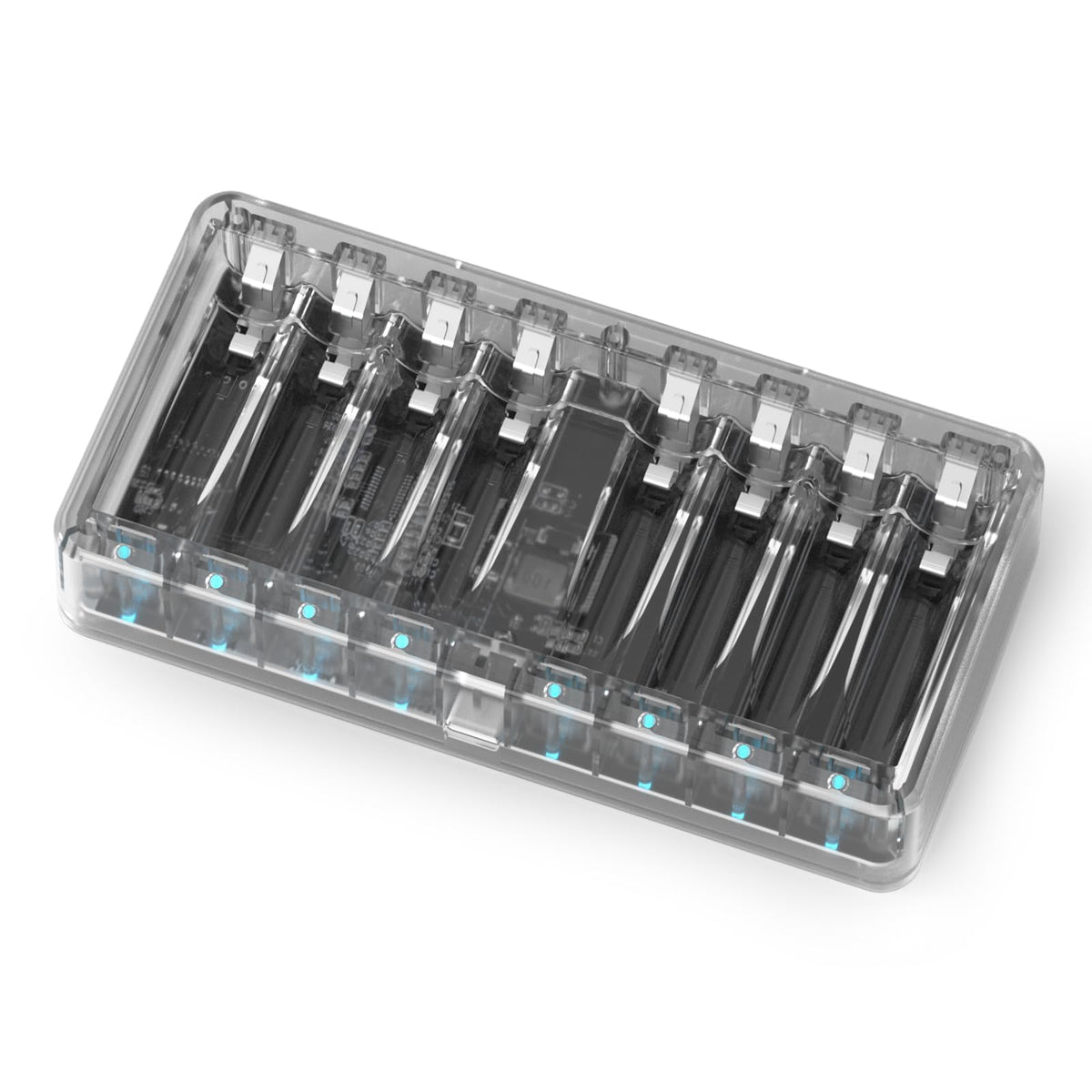 BEVIGOR 12 Slot Battery Charger with 12 Pack AA Rechargeable Batteries