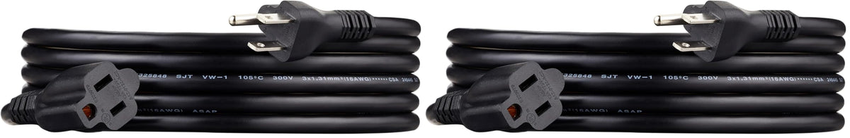 Amazon Basics Extension Cord, 3 Prong Outlet Extender, Indoor Power Cord, 13 Amps, 125V, 6 Ft, Black