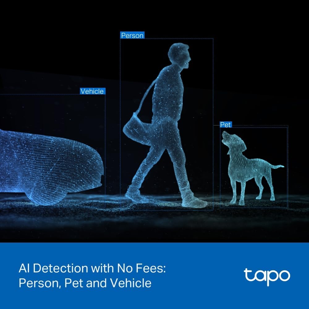 Tapo TP-Link C310 – Indoor Outdoor WiFi Surveillance Camera, 3MP Resolution, IP66 with Night Vision, Motion Detection and Instant Alarm, Control with iOS App, Android, Compatible with Alexa
