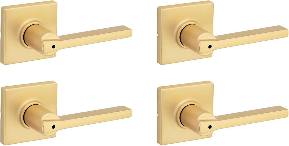Kwikset Casey Privacy Door Lever with Lock, Matte Black