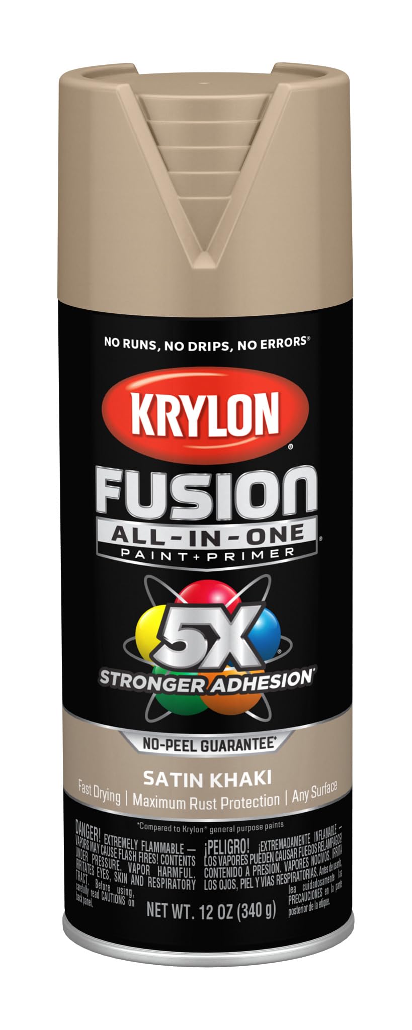 Krylon Fusion All-In-One, Metallic, Black Stainless Steel, 12 oz