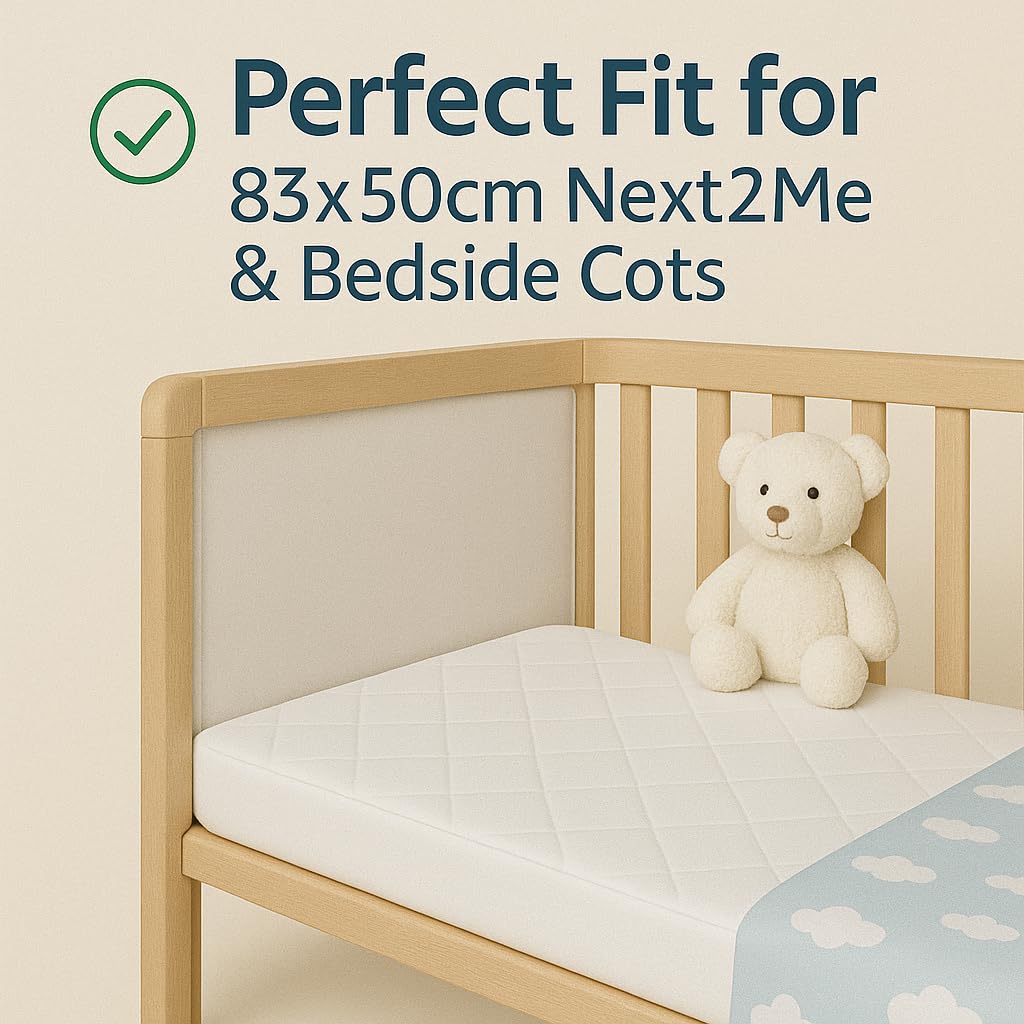 Toddler Cot Mattress 120 x 60 x 5 cm – Extra Thick Baby Mattress for Cot Beds – Quilted Polypropylene Cover – Firm Foam Support, Removable Cover – UK Made