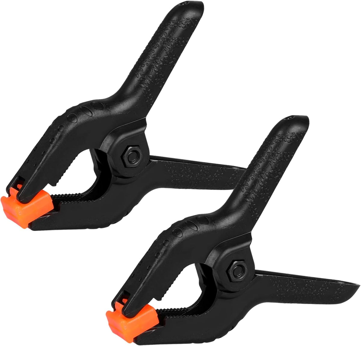 12 Pack Plastic Spring Clamps, 3.5inch Small Heavy Duty Clips for Crafts, Backdrop Stand, Woodworking, Photography Studios (Black)