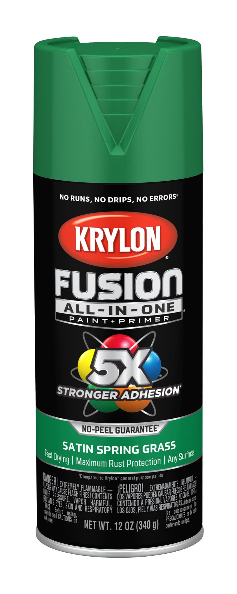 Krylon Fusion All-In-One, Metallic, Black Stainless Steel, 12 oz
