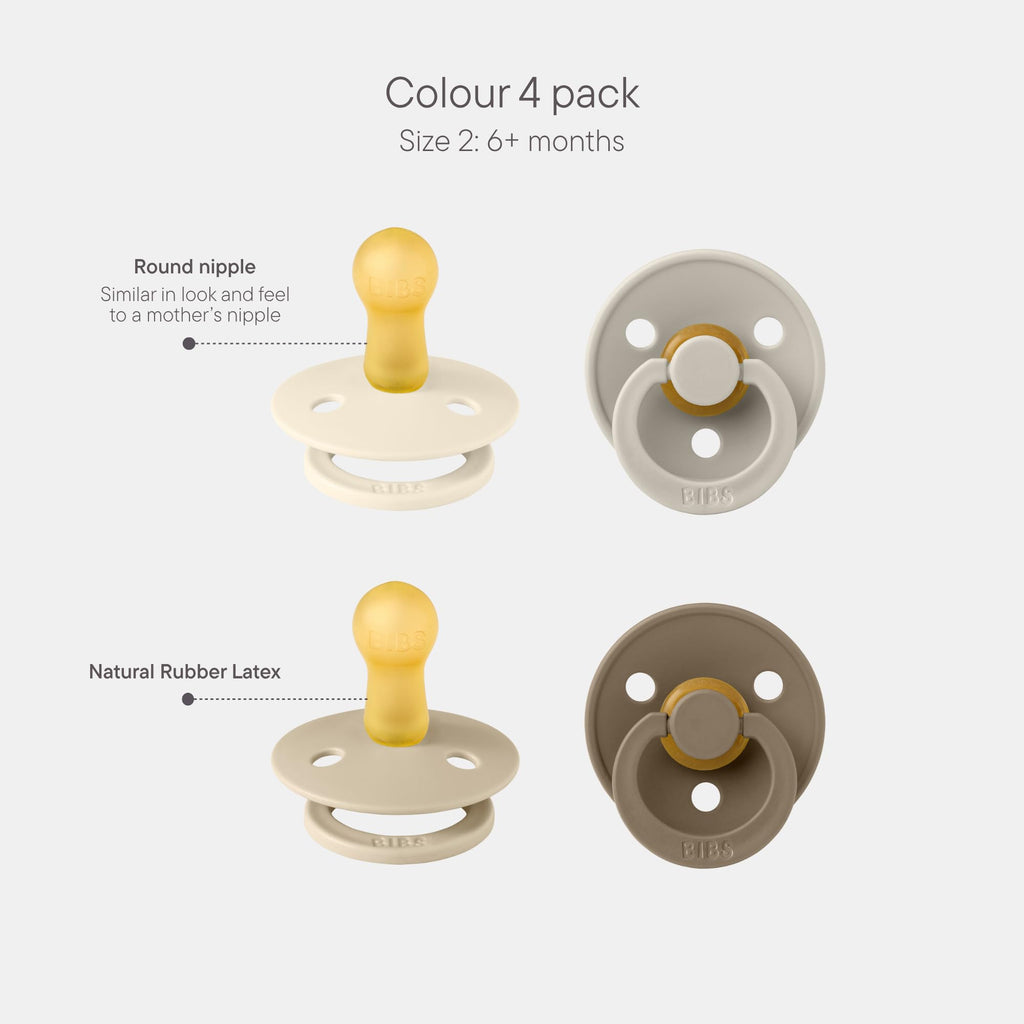 BIBS Colour Dummy, 6-18m, 4-pack, Deep Space/Petrol/Nordic Mint/Forest Lake