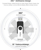 Netac 64GB USB 3.2 Flash Drive, High Speed Swivel Design Memory Stick,Up to 90/30 MB/s(R/W) Pen Drive, Thumb Drive for Data Storage, Zip Drive and jump Drive with LED Light