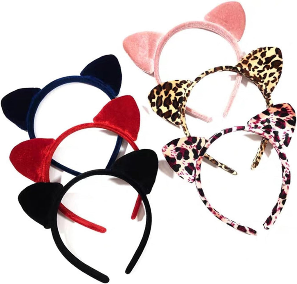 Leopard Ears Headband, Cute Cheetah Ear Headbands Halloween Christmas Party Headwear Hair Accessories