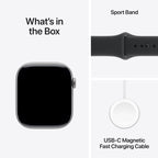Apple Watch Series 11 GPS 42mm Smartwatch with Space Grey Aluminium Case with Black Sport Band S/M. Sleep Score, Fitness Tracker, Health Monitoring, Always-On Display, Water Resistant