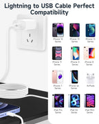 Long iPhone Charger Cable 3M, [Apple MFi Certified] USB to Lightning Cable