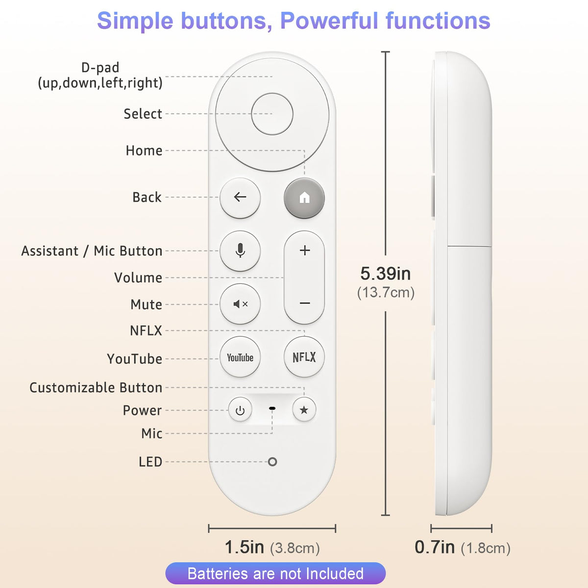 Universal TV Remote for Hisense-Smart-TV-Remote-Control-Replacement