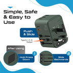 Ceptics 45W Universal Travel Adapter w/ 3 USB-A, 2 USB-C & Universal Input