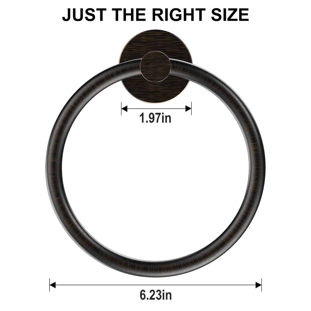 SetSail Towel Holder for Bathroom Wall Matte Black Towel Ring