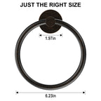 SetSail Towel Holder for Bathroom Wall Matte Black Towel Ring