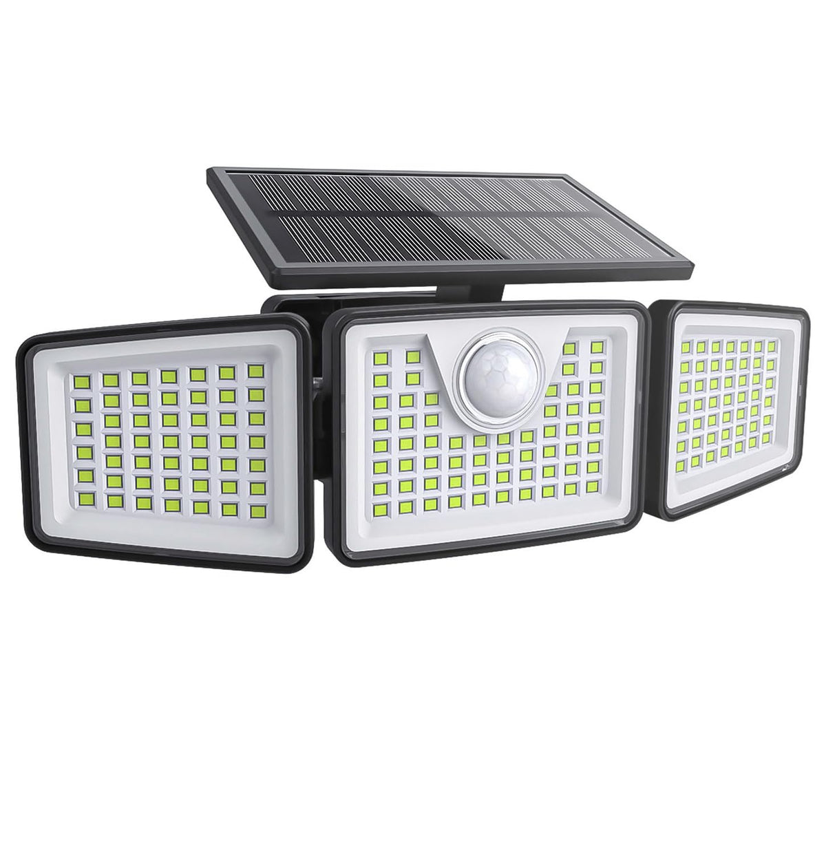 daphino 2500LM Solar Lights, Motion Sensor Outdoor Lights, 3-Head, 2 Pack