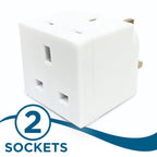 STATUS 3 Way Multi Plug Adaptor, White