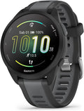 Garmin Forerunner 165, 43mm GPS running smartwatch, lightweight, AMOLED touchscreen, advanced training, insights & features, safety & tracking features, up to 11 days battery life, Black