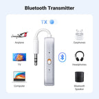 UGREEN Bluetooth 6.0 Transmitter Receiver, 2-in-1 Aux Wireless Adapter, 18H